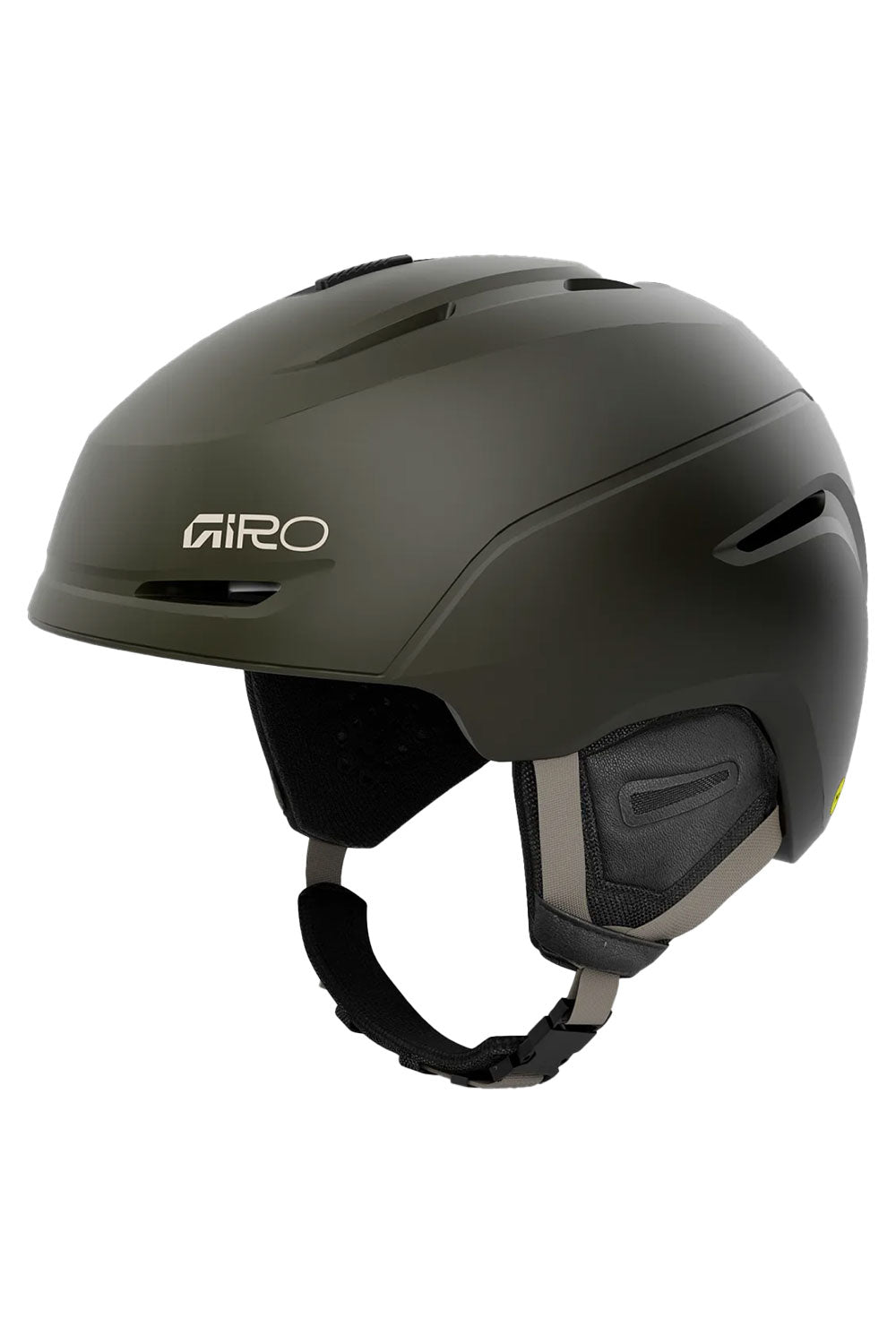 Dark Olive Green helmet with Giro logo on a white background
