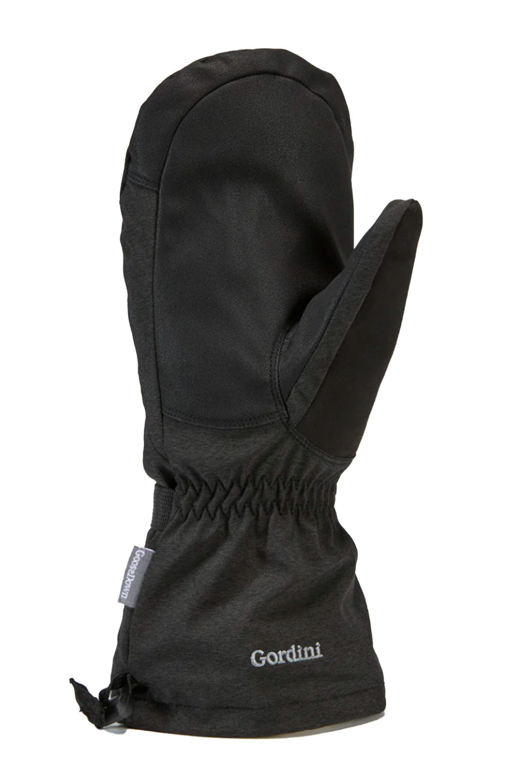 Black mitten with Gordini branding on a white background