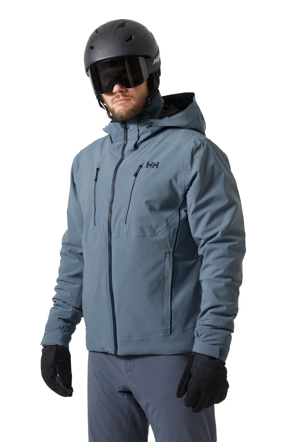 men's Helly Hansen Alpha ski jacket, dusty blue