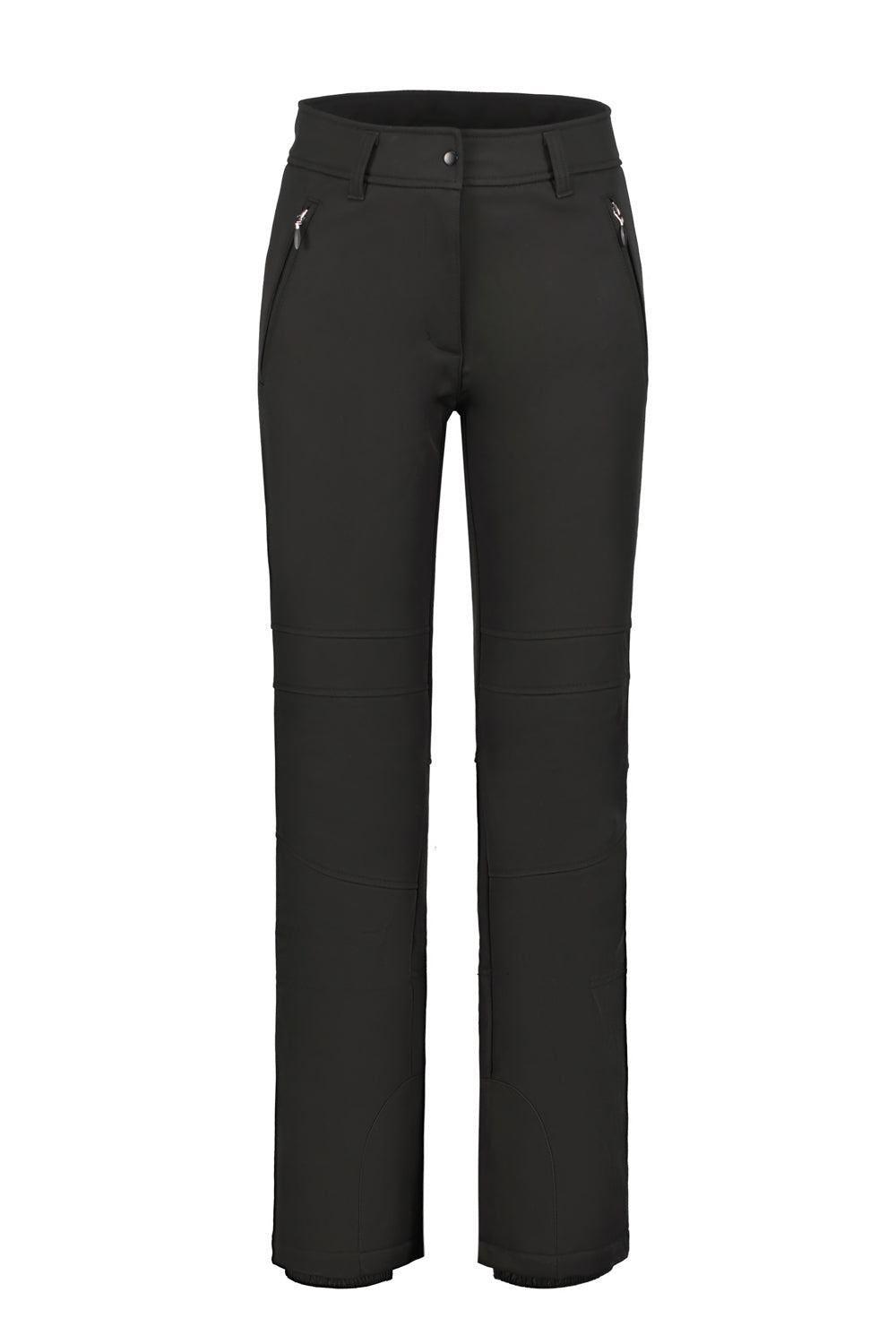 Black ski pants on a white background