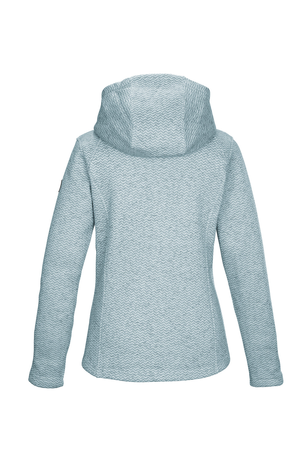 Light blue hooded jacket on a white background