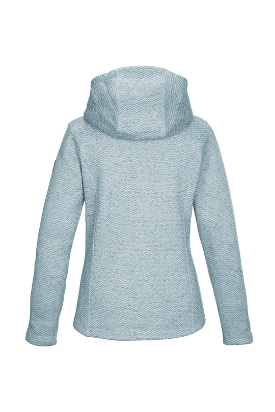 Light blue hooded jacket on a white background