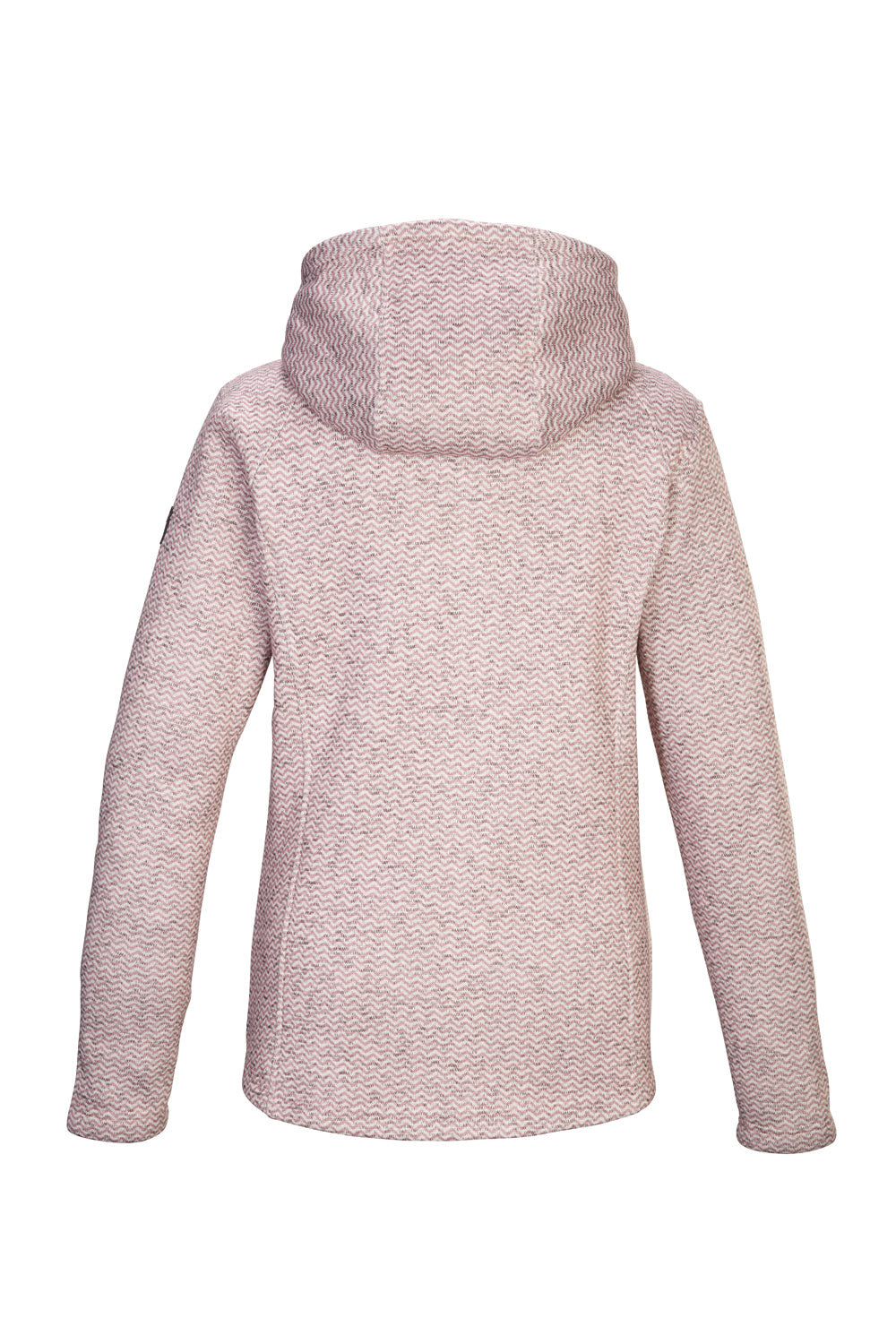 Pink hooded jacket on a white background