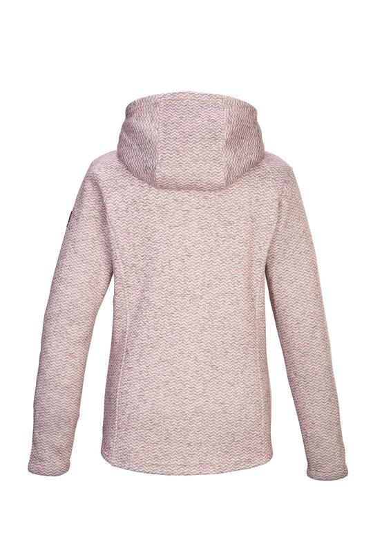 Pink hooded jacket on a white background