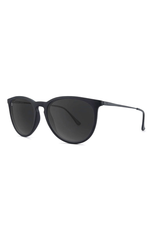 Black sunglasses on a white background