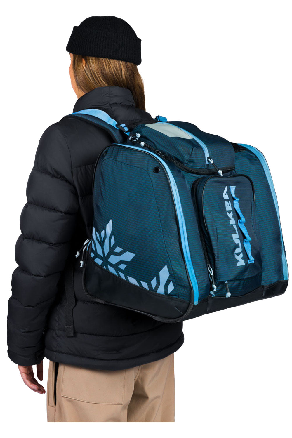 blue Kulkea ski boot backpack