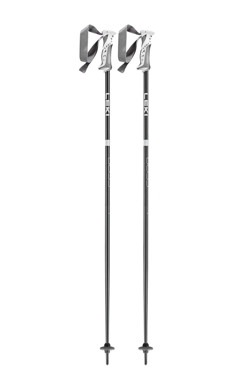 women's Leki Bliss ski poles, dark grey with white accents