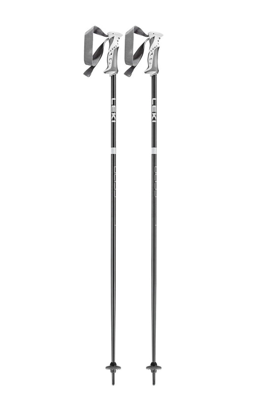 women's Leki Bliss ski poles, dark grey with white accents