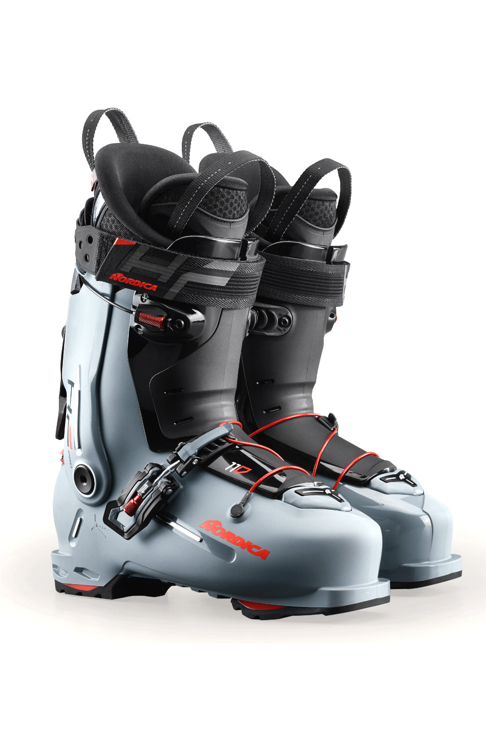 men's Nordica Pro HF 110 ski boots, gray and black