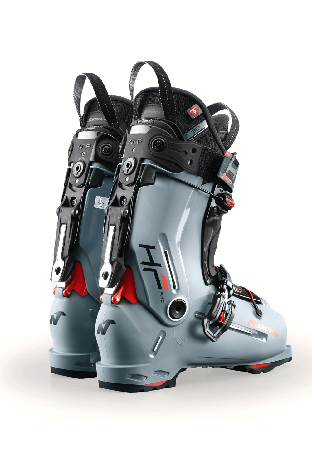 men's Nordica Pro HF 110 ski boots, gray and black