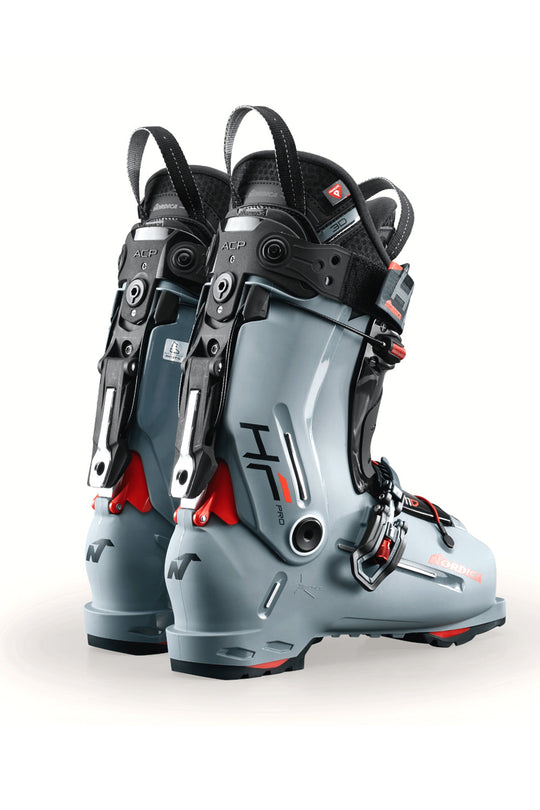 men's Nordica Pro HF 110 ski boots, gray and black