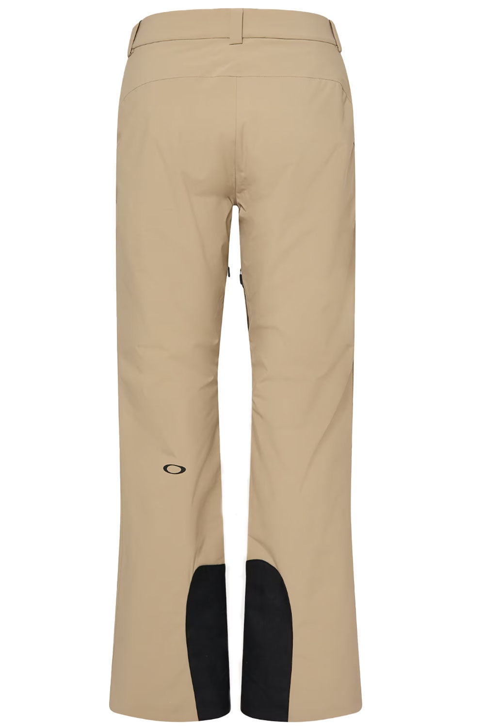 Beige pants with black accents on a white background