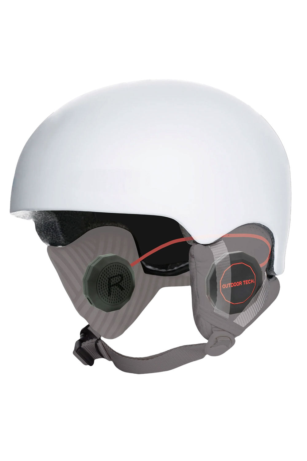 ski helmet with chips headphones
