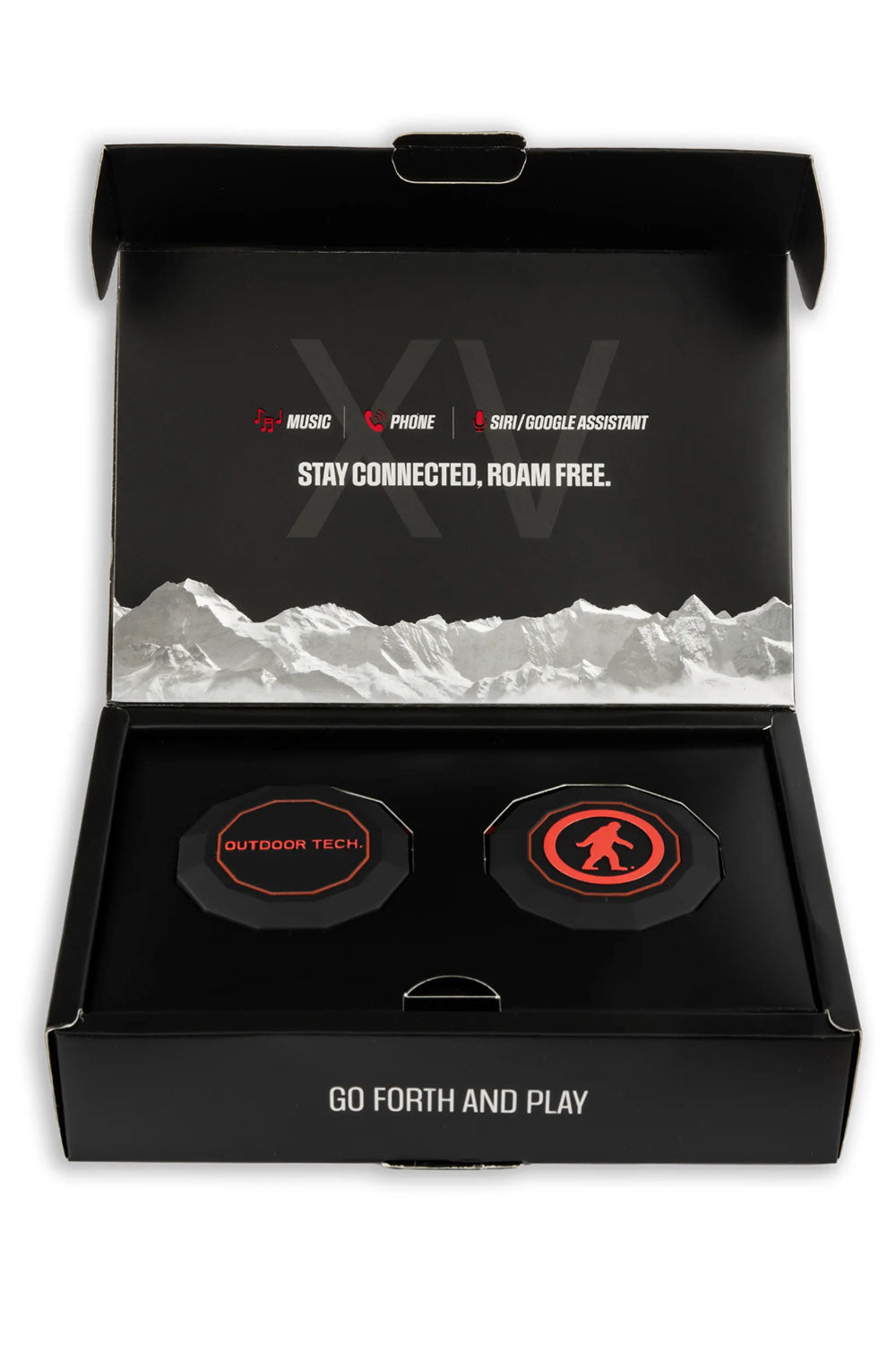 Outdoor Tech box with chips headphones