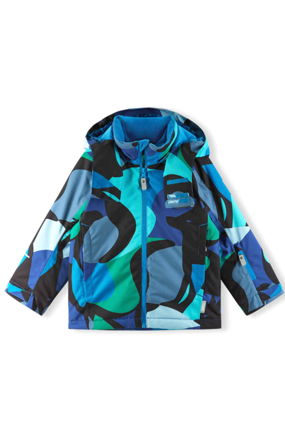 Colorful jacket with abstract pattern on a white background
