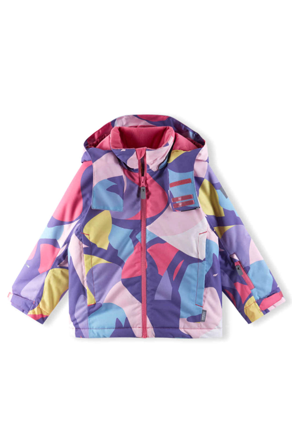 Colorful jacket with abstract pattern on a white background