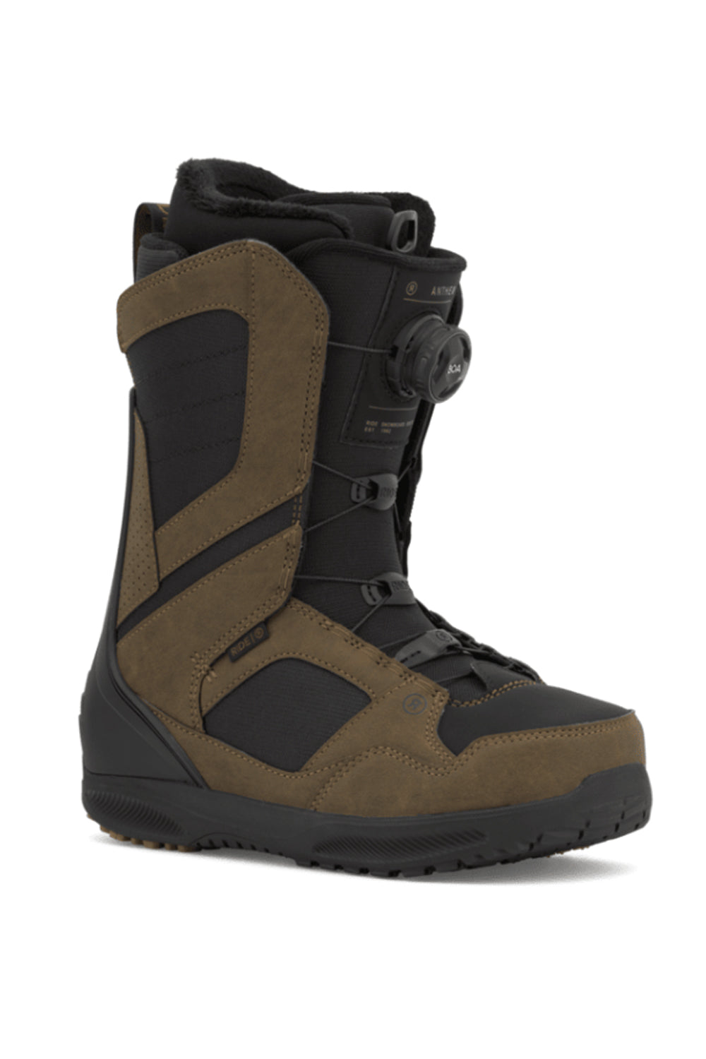 men's Ride Anthem snowboard boots, light and dark brown
