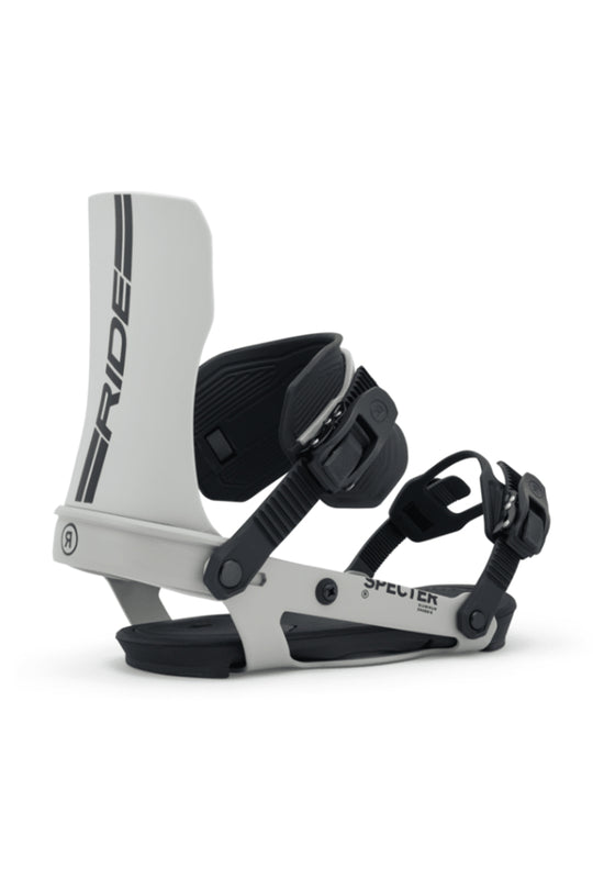 Ride Specter snowboard binding, light gray and black