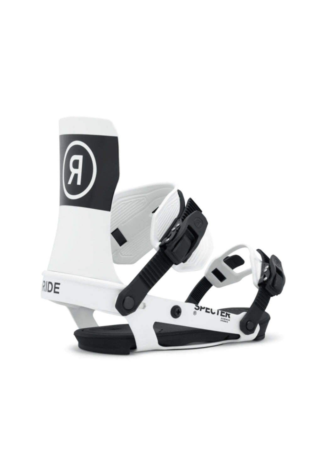 Ride Specter snowboard binding, white and black