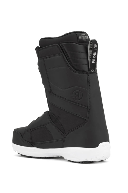 women's Ride Synth snowboard boots, black with white accents