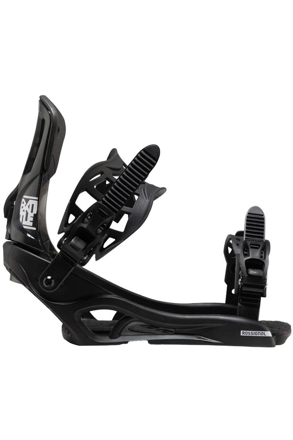 Black snowboard binding