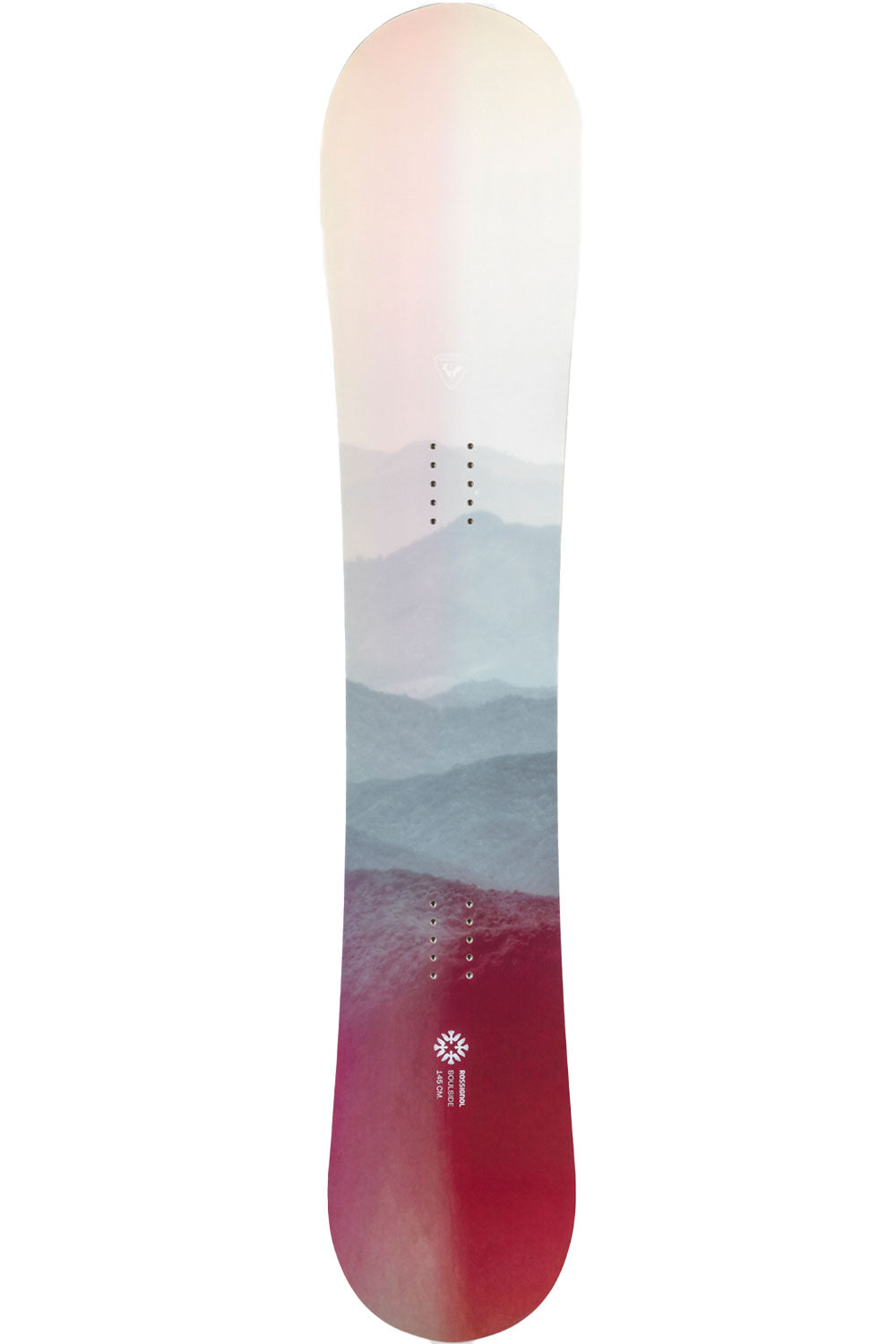 multicolor snowboard on a white background