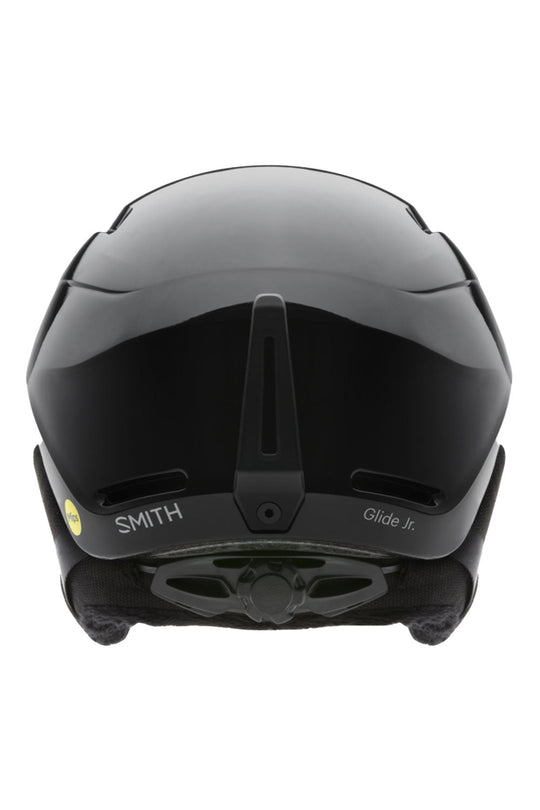 Black helmet with 'Smith' branding on a white background