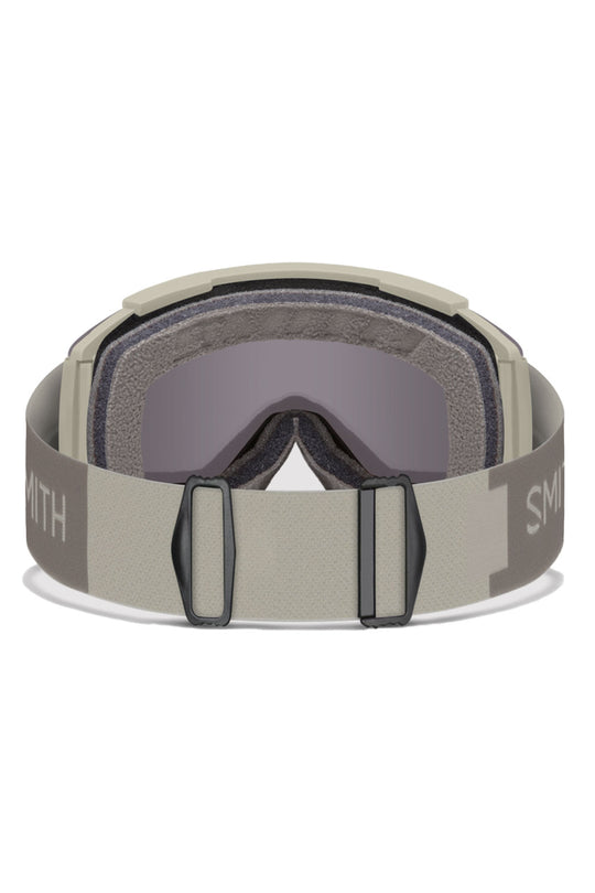 Smith goggles in a chalk color on a white background