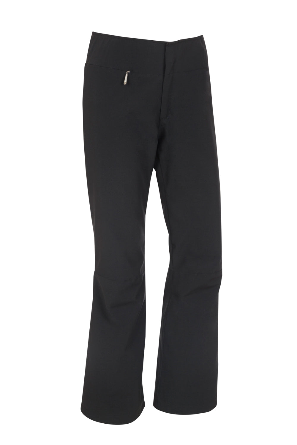Black ski  pants on a white background