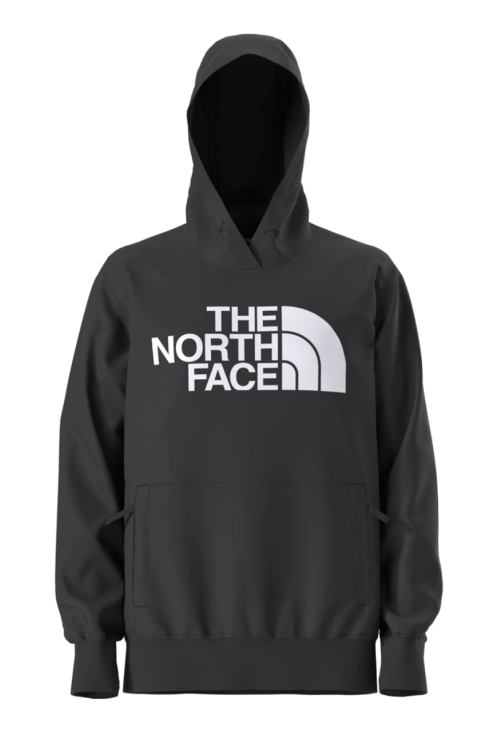 Black hoodie with The North Face logo on a white background