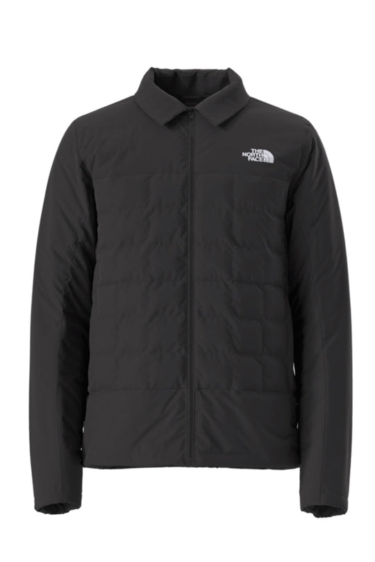 Black North Face jacket with a brand logo on a white background