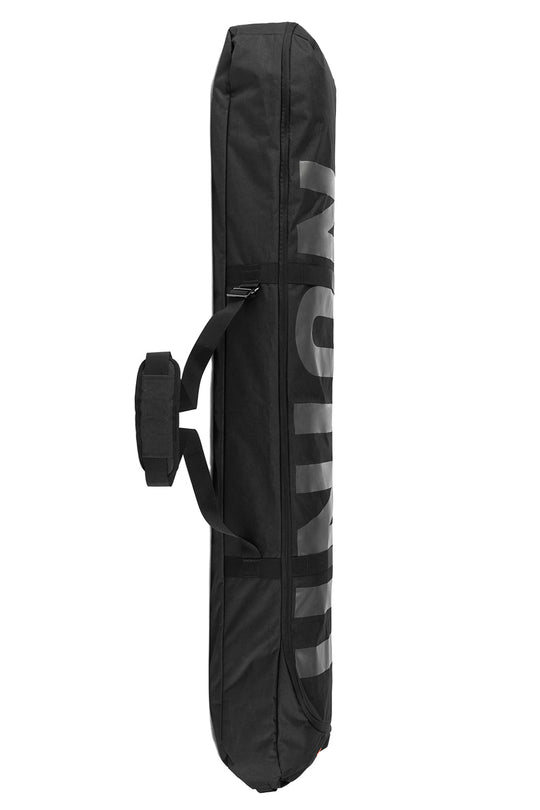 Black snowboard bag with 'Union' branding on a white background