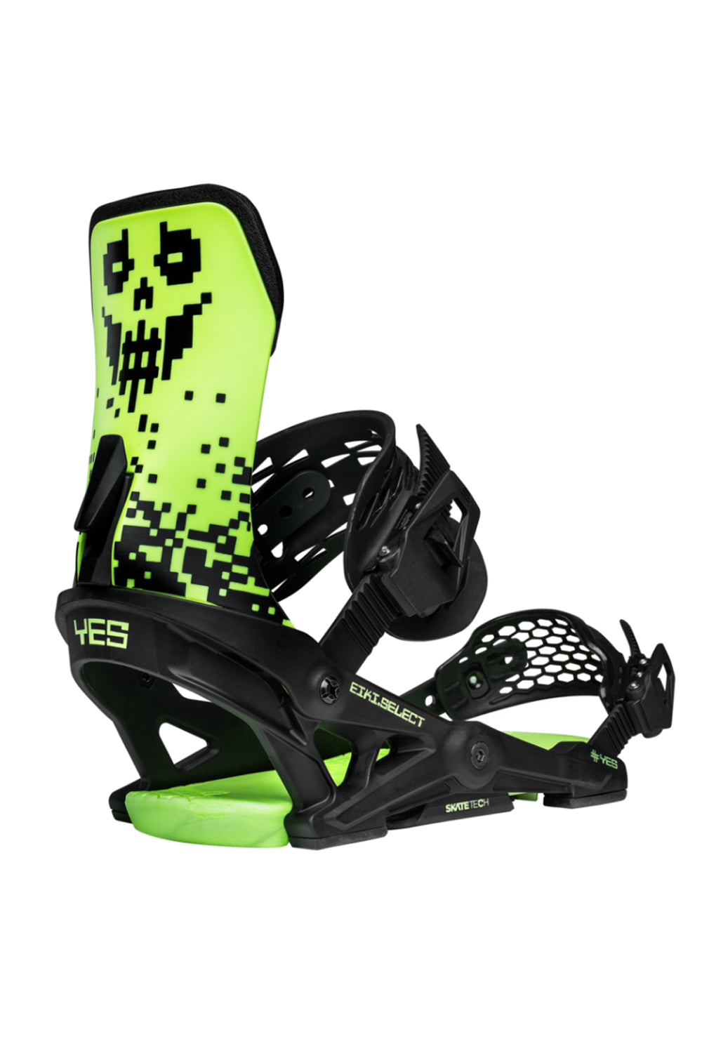 Yes Select Eiki Snowboard binding - black and bright lime green
