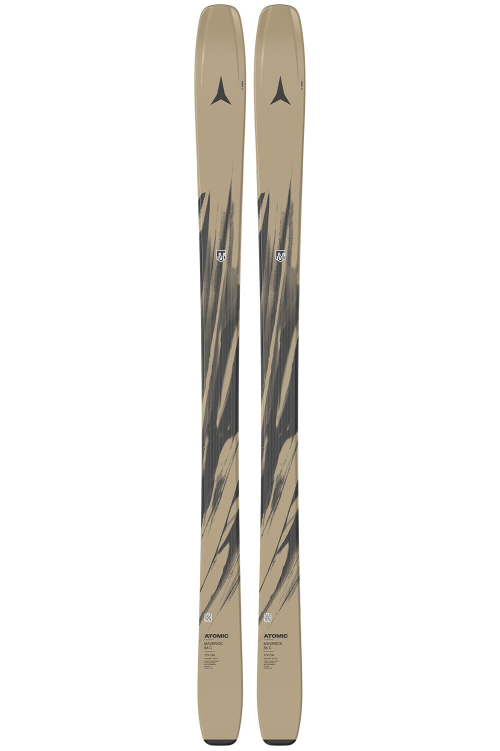Pair of skis with a white background