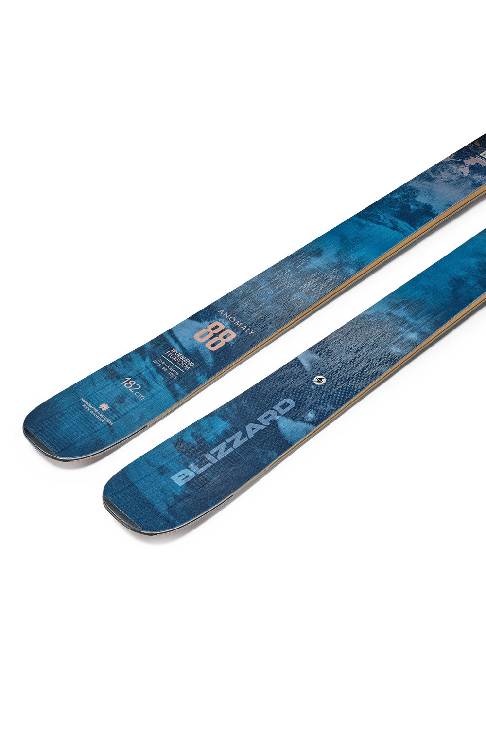 Blue Blizzard ski on a white background