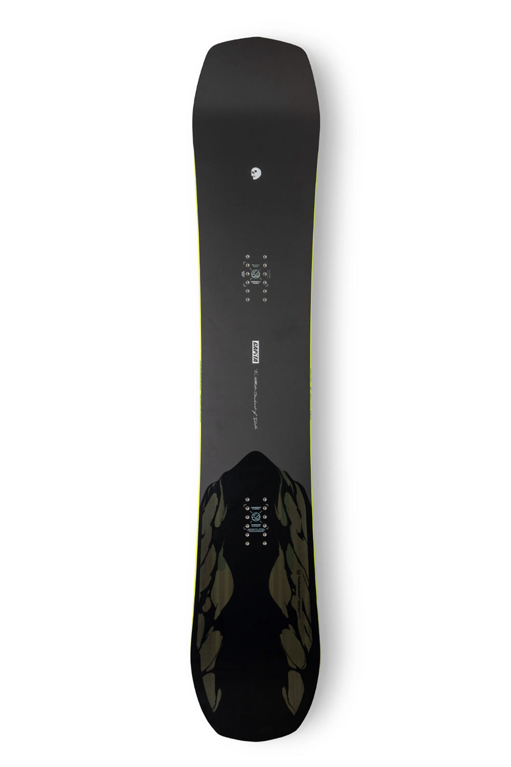 black snowboard on a white background
