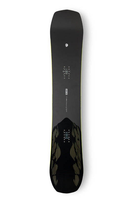 black snowboard on a white background
