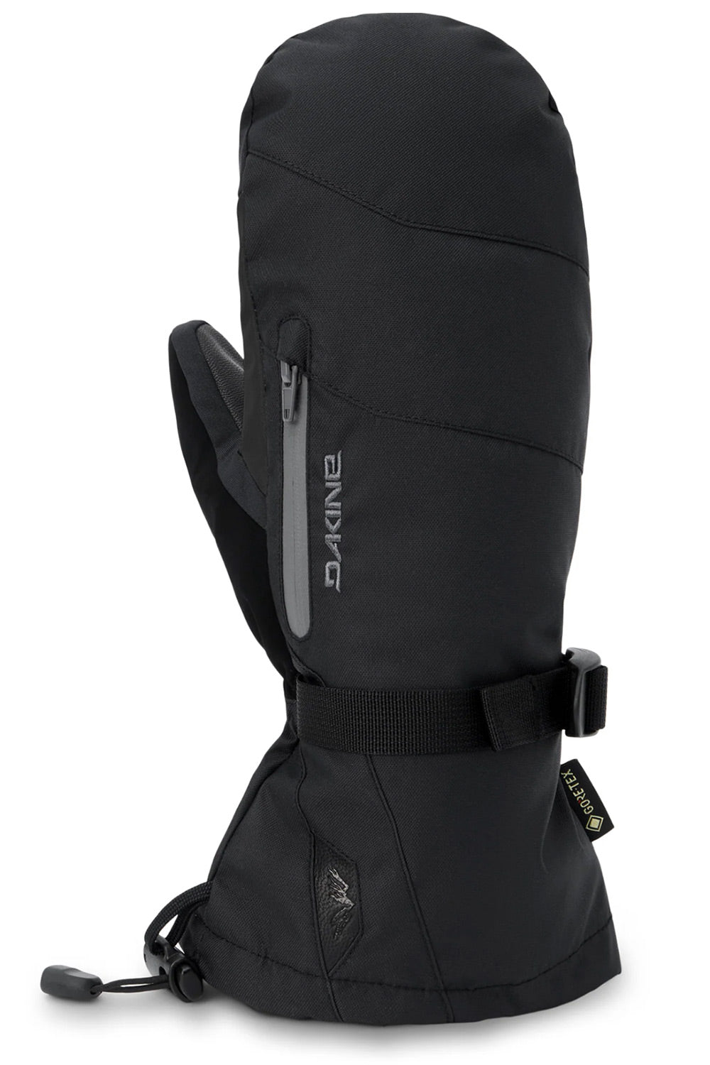 A single black Dakine winter glove with a wrist strap, shown on a plain white background.