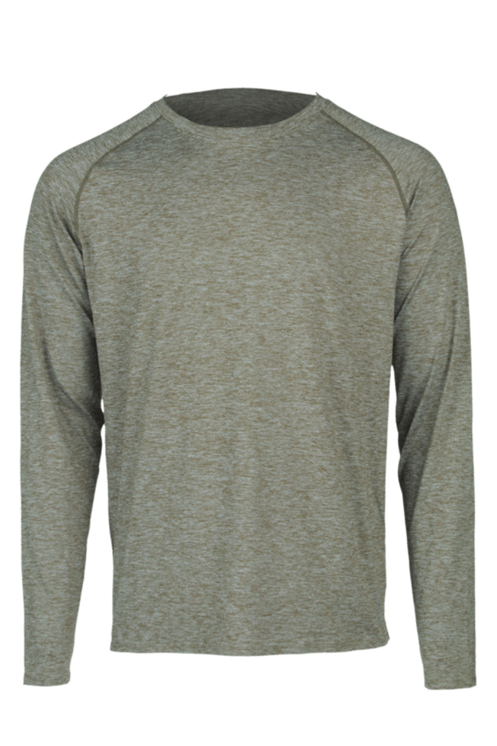 Olive green long-sleeve shirt on a white background