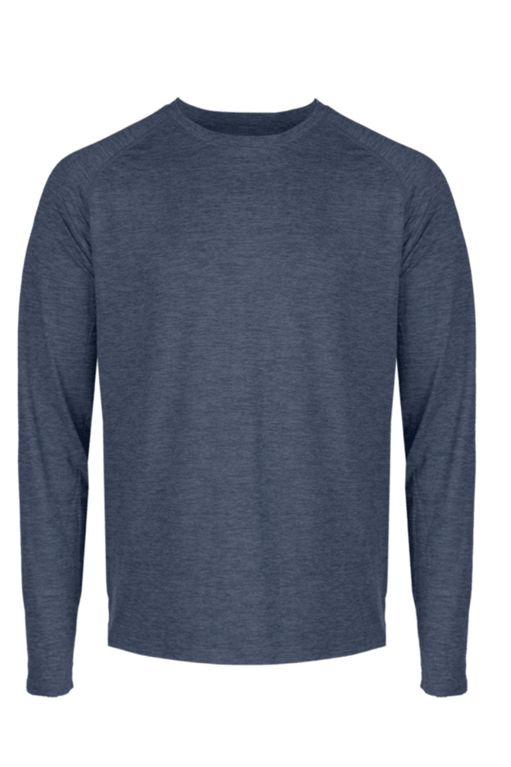 Blue long-sleeve shirt on a white background