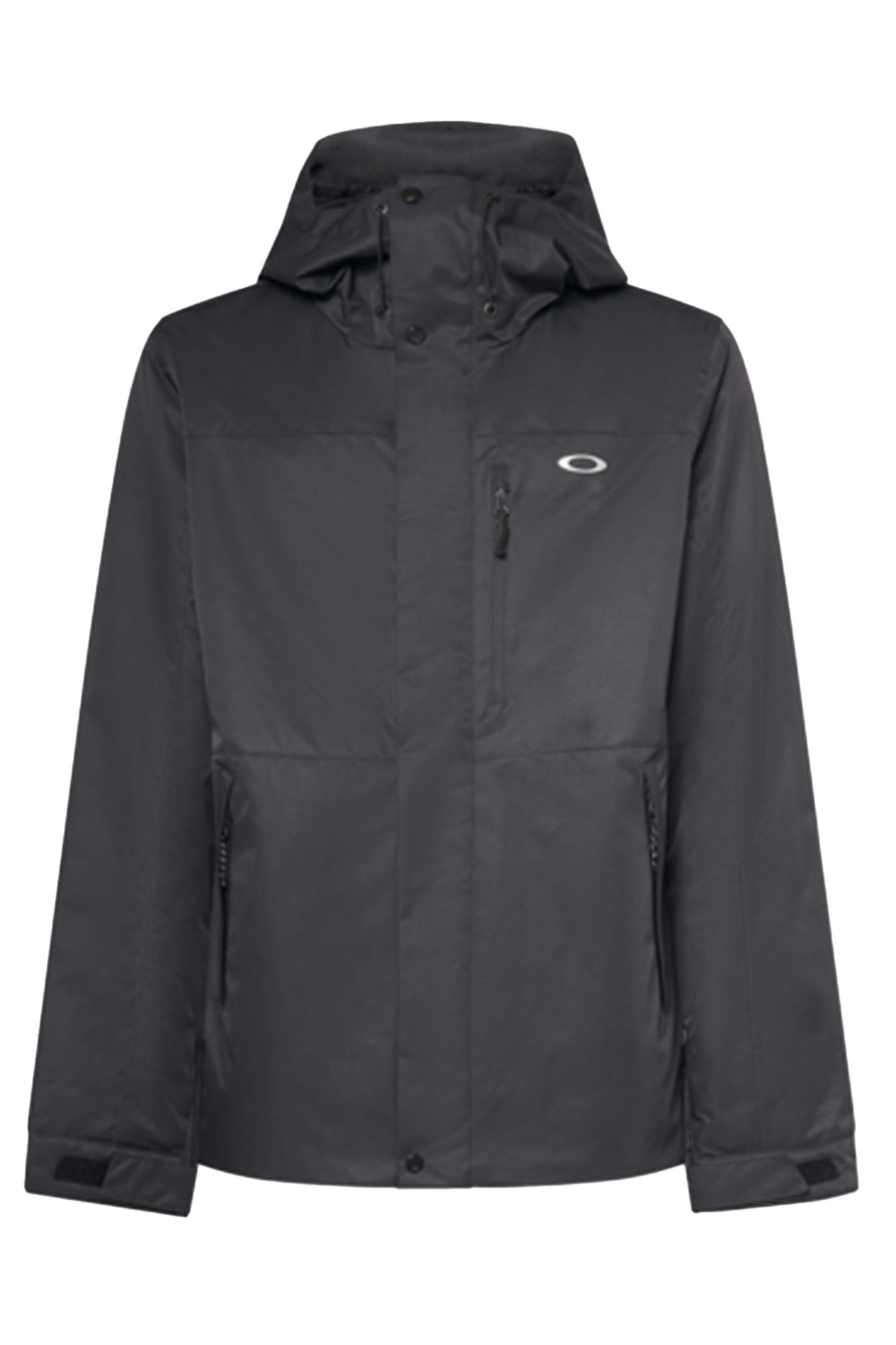 Black ski jacket on a white background