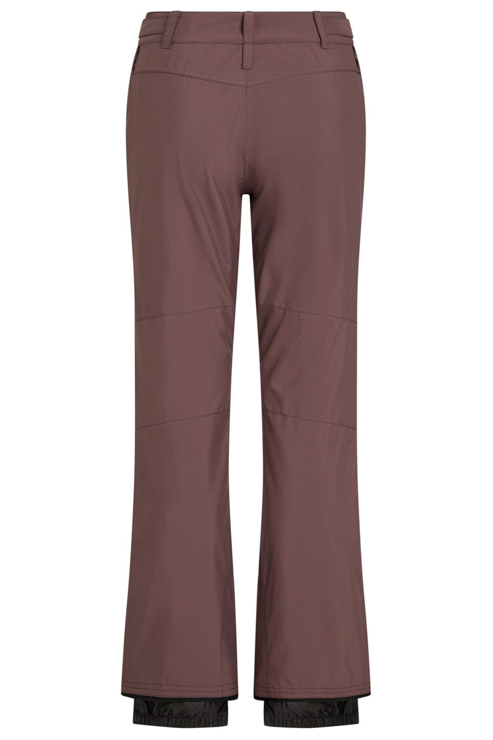 A pair of women's outdoor pants in a dusty mauve-brown color, shown from the back on a plain white background.