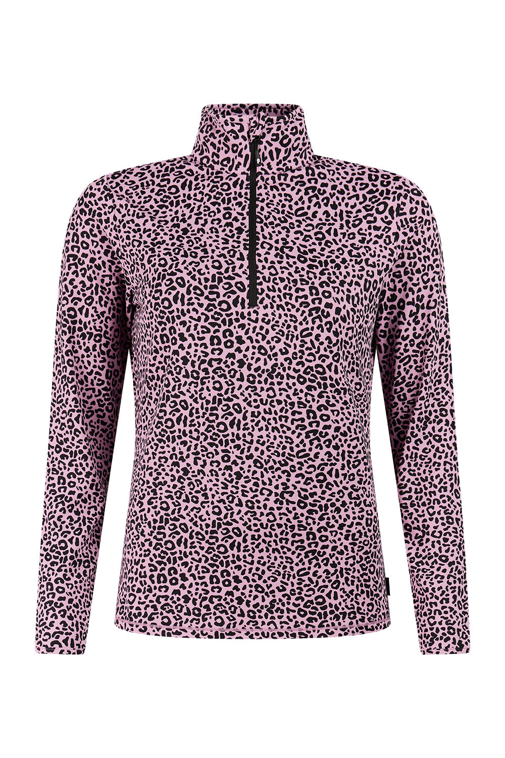 Leopard print long-sleeve shirt on a white background