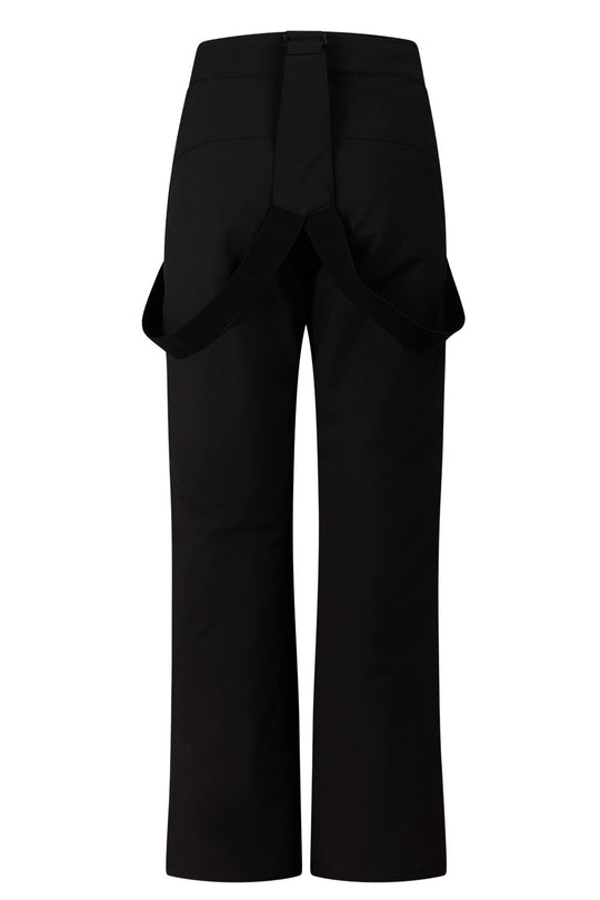 Black wide-leg pants on a white background