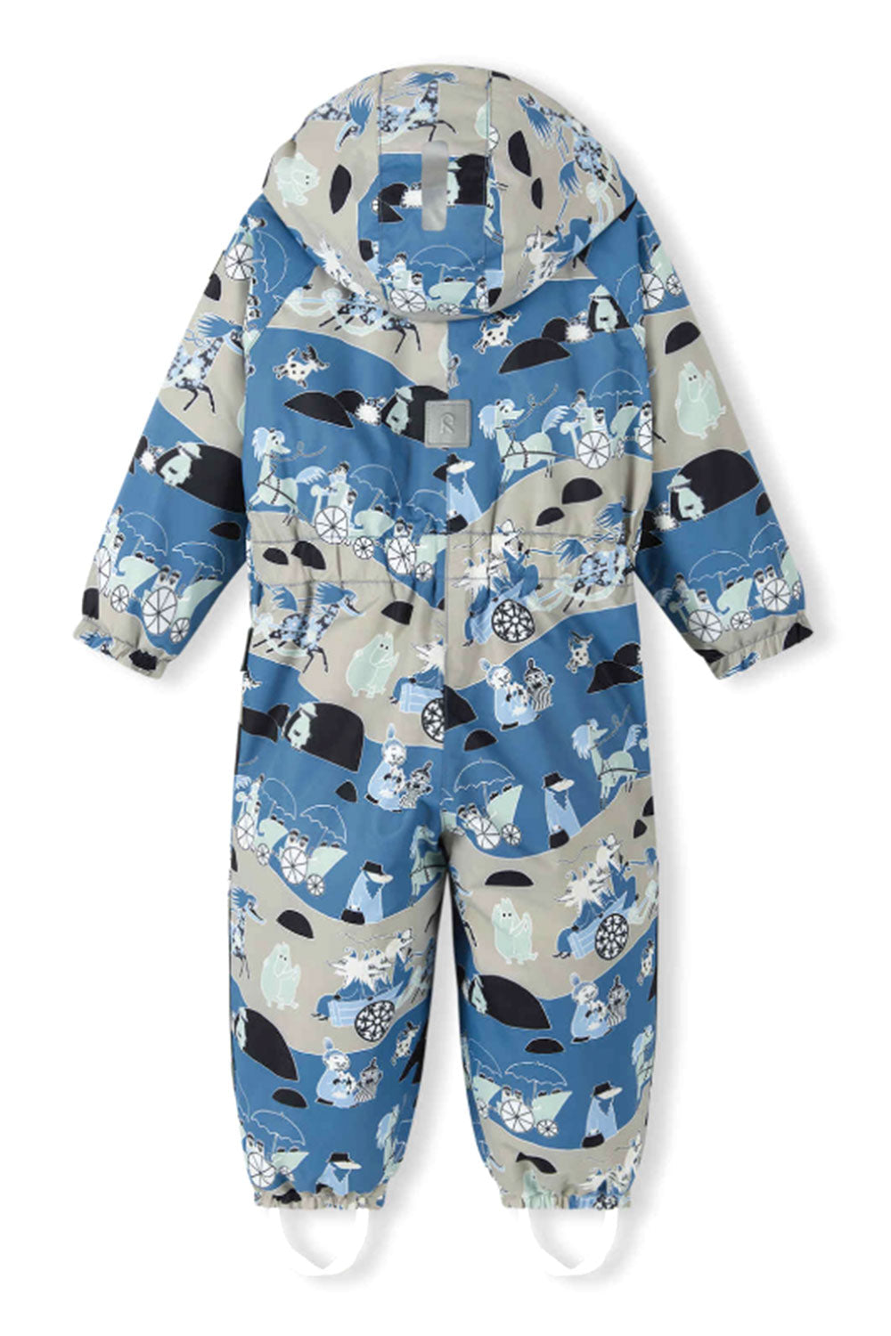Children's snowsuit with animal pattern on a white background