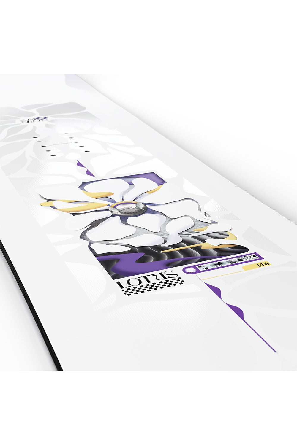 Futuristic floral design on a white background