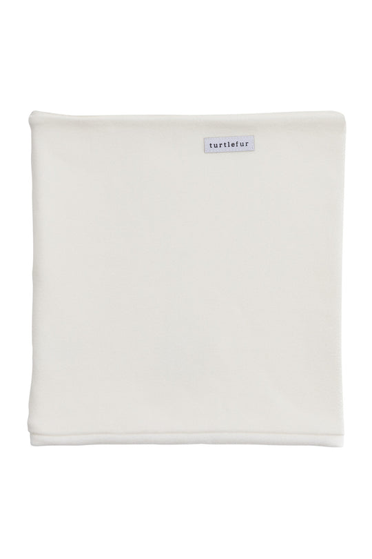 A square cream-colored neck warmer
 featuring a small white brand label that reads 'suptielar' near the top center, set against a plain white background.