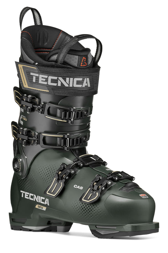 Tecnica ski boot on a white background
