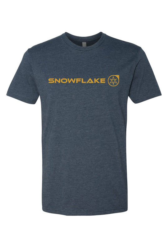 Snowflake Ski Shop tee - blue