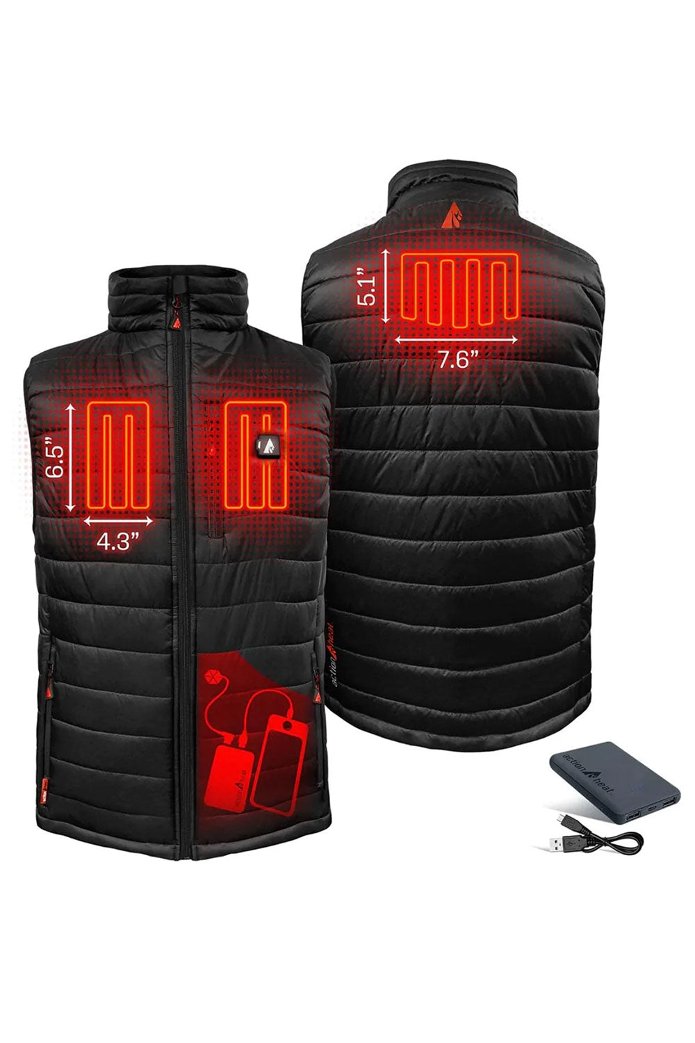 Action Heat 5V Battery Heated Puffer Vest - Men's - 25/26
